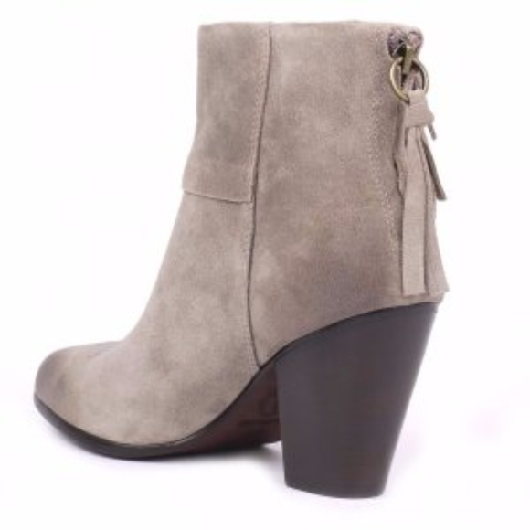 ASH SUEDE FRINGE QUICK STONE ANKLE BOOTIES BOOTS 8 - Picture 3 of 5